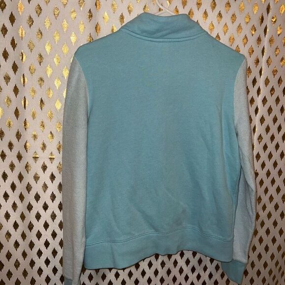 Victoria's Secret PINK Half-Zip Light Blue Terrycloth Pull-Over size M - Picture 4 of 5